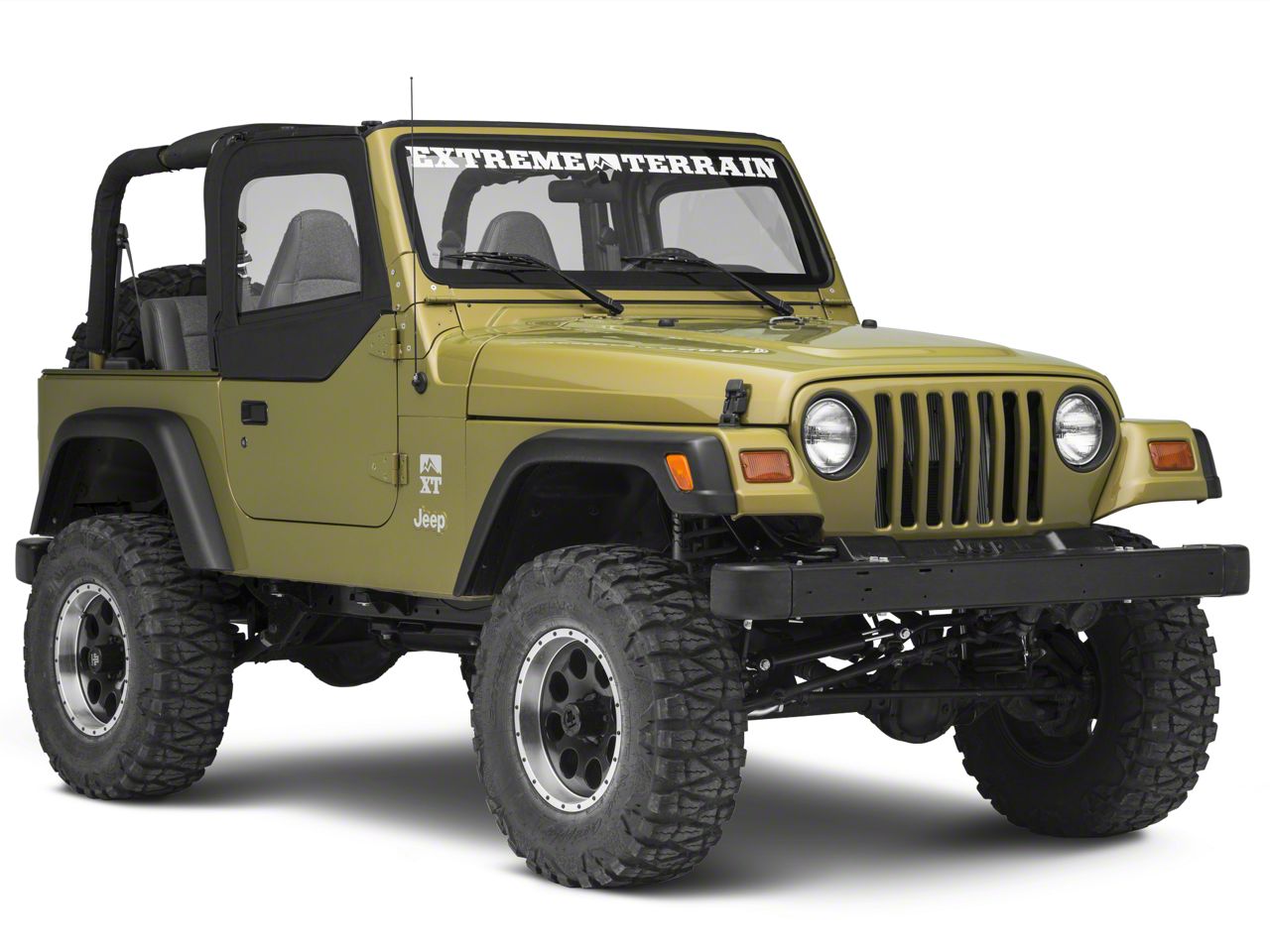 Smittybilt Jeep Wrangler Soft Top Door Skins w/ Clear Windows - Black  Diamond 89735 (97-06 Jeep Wrangler TJ)