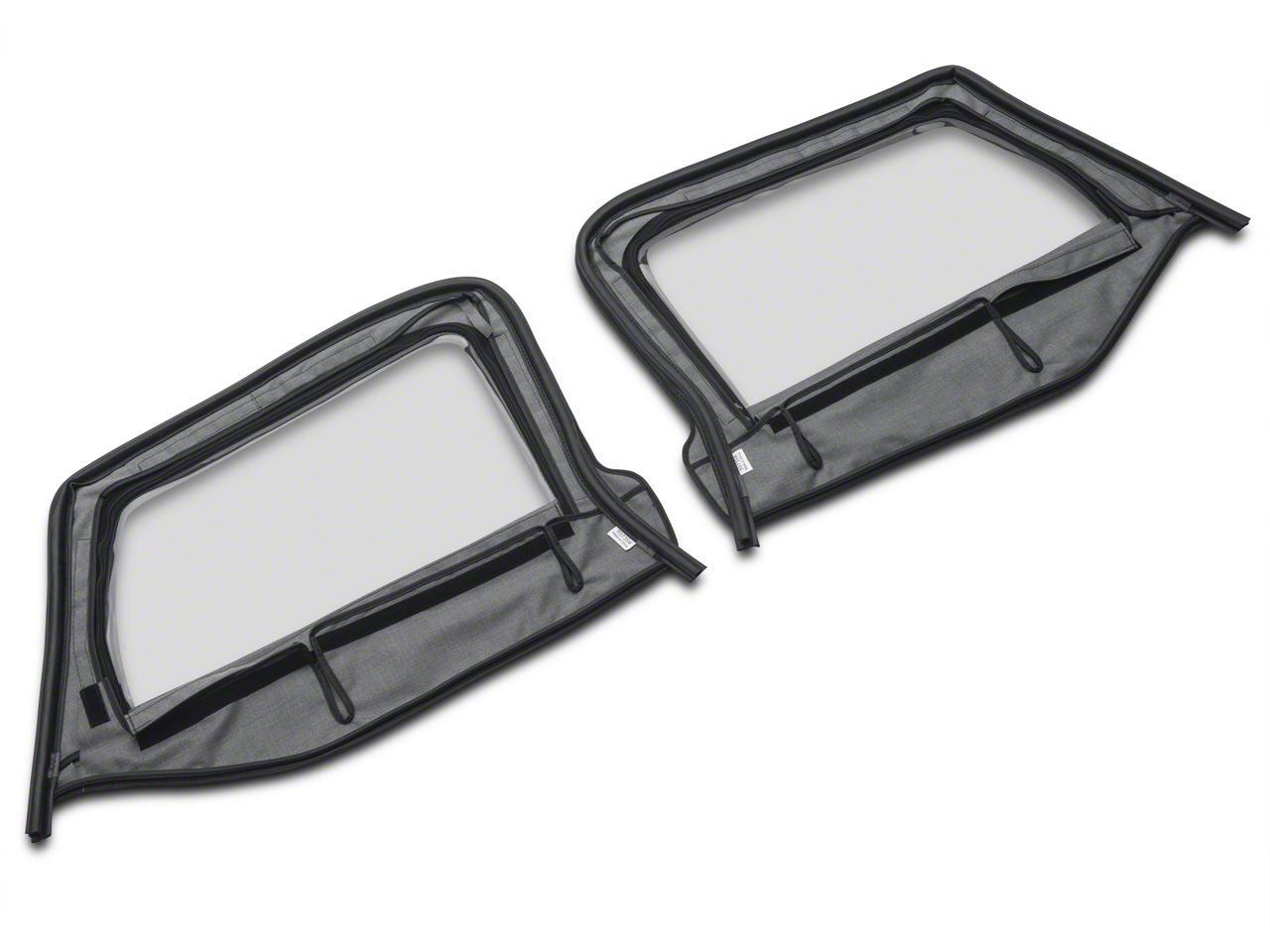 Smittybilt Soft Top Door Skins with Clear Windows; Black Diamond (97-06  Jeep Wrangler TJ)