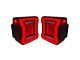 American Modified Tunnel LED Tail Lights; Black Housing; Red Lens (07-18 Jeep Wrangler JK)