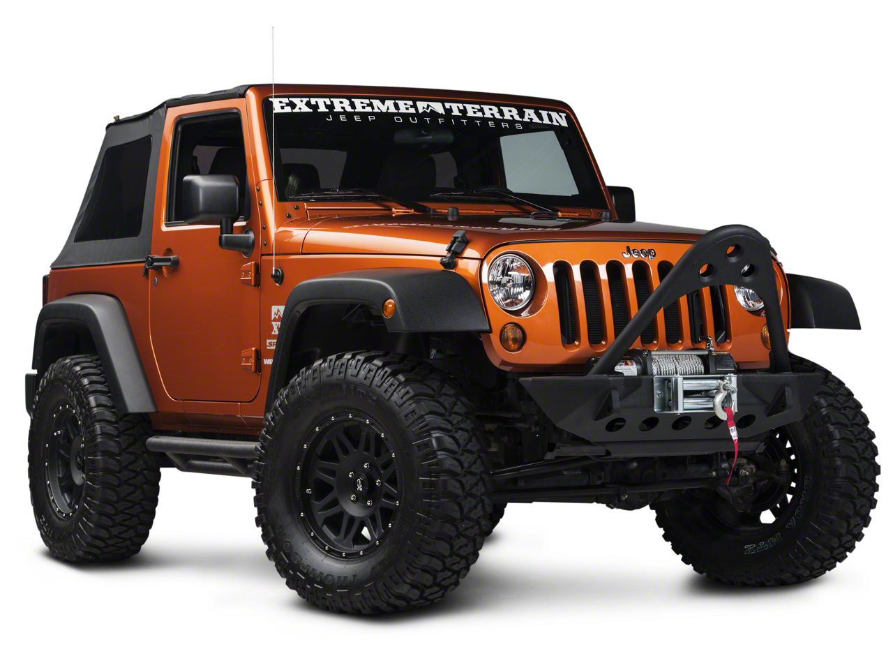 Smittybilt SRC Front Stinger with Winch Plate; Textured Black (07-18 Jeep  Wrangler JK)