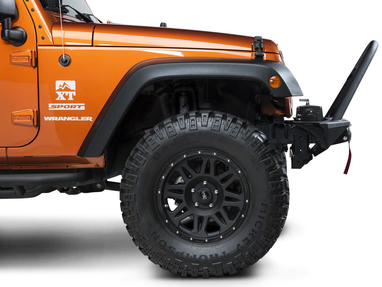 Smittybilt Jeep Wrangler SRC Front Stinger with Winch Plate; Textured Black  76524 (07-18 Jeep Wrangler JK)