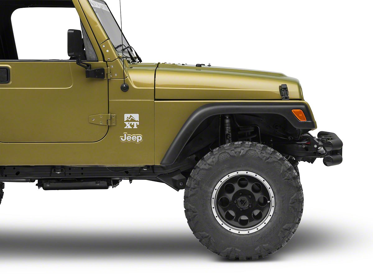 Smittybilt Jeep Wrangler Tubular Front Bumper; Textured Black JB44-FNT  (76-06 Jeep CJ5, CJ7, Wrangler YJ & TJ)