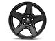 Mammoth Boulder Matte Black Wheel; 17x9 (87-95 Jeep Wrangler YJ)