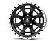 Mammoth Split 16 Beadlock Satin Black with Polished Lip Wheel; 17x9 (07-18 Jeep Wrangler JK)