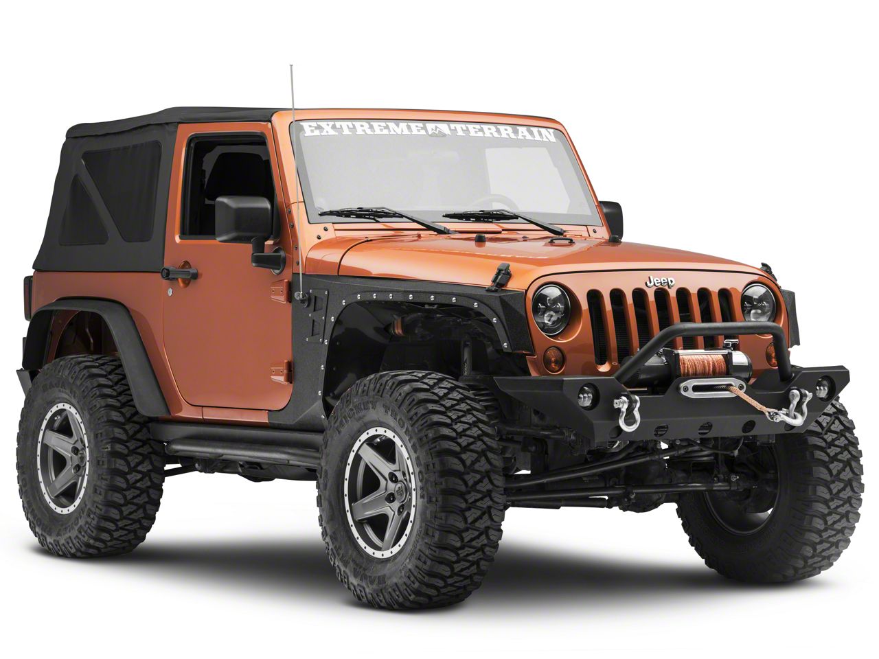 Smittybilt Jeep Wrangler XRC Front Fenders - Black Textured 76880 (07-18  Jeep Wrangler JK)