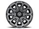 ICON Alloys Thrust Smoked Satin Black Wheel; 17x8.5; 0mm Offset (93-98 Jeep Grand Cherokee ZJ)