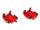 C&L Performance Rear Brake Calipers; Red (03-06 Jeep Wrangler TJ w/ Rear Disc Brakes)