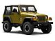 Jeep Licensed by RedRock 3-Inch Round Side Step Bars with Jeep Logo; Semi-Gloss Black (87-06 Jeep Wrangler YJ & TJ, Excluding Unlimited)