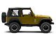 Jeep Licensed by RedRock 3-Inch Round Side Step Bars with Jeep Logo; Semi-Gloss Black (87-06 Jeep Wrangler YJ & TJ, Excluding Unlimited)