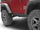 Jeep Licensed by RedRock Rubi Rails with Jeep Logo; Textured Black (07-18 Jeep Wrangler JK 2-Door)