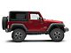 Jeep Licensed by RedRock Rubi Rails with Jeep Logo; Textured Black (07-18 Jeep Wrangler JK 2-Door)