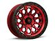 Fittipaldi Offroad FT101 Gloss Black Machined with Red Tint Wheel; 17x9; -12mm Offset (07-18 Jeep Wrangler JK)