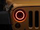 7-Inch Red Halo LED Headlights; Black Housing; Clear Lens (97-18 Jeep Wrangler TJ & JK)