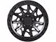 Lock Off-Road Lunatic Matte Black with Matte Black Ring Wheel; 17x9 (18-24 Jeep Wrangler JL)