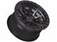 Lock Off-Road Lunatic Matte Black with Matte Black Ring Wheel; 17x9; -12mm Offset (18-24 Jeep Wrangler JL)