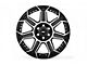 Rough Country 89 Series Black Machined Gun Metal Wheel; 20x10 (07-18 Jeep Wrangler JK)