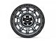 Rough Country 85 Series Simulated Beadlock Gunmetal Gray Wheel; 17x9; -12mm Offset (84-01 Jeep Cherokee XJ)