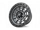 Rough Country 85 Series Simulated Beadlock Gunmetal Gray Wheel; 17x9; -12mm Offset (84-01 Jeep Cherokee XJ)