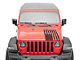 SEC10 Half Hood Flag Decal; Matte Black (18-24 Jeep Wrangler JL)