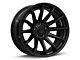 Fuel Wheels Fusion Forged Burn Matte Black with Gloss Black Lip Wheel; 22x12 (07-18 Jeep Wrangler JK)