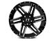 Full Throttle Off Road FT7 Gloss Black Machined Wheel; 20x9 (18-24 Jeep Wrangler JL)