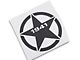 SEC10 1941 Small Star Decal; Matte Black (Universal; Some Adaptation May Be Required)