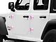 SEC10 Hinge Accent Decal; Pink (18-24 Jeep Wrangler JL)