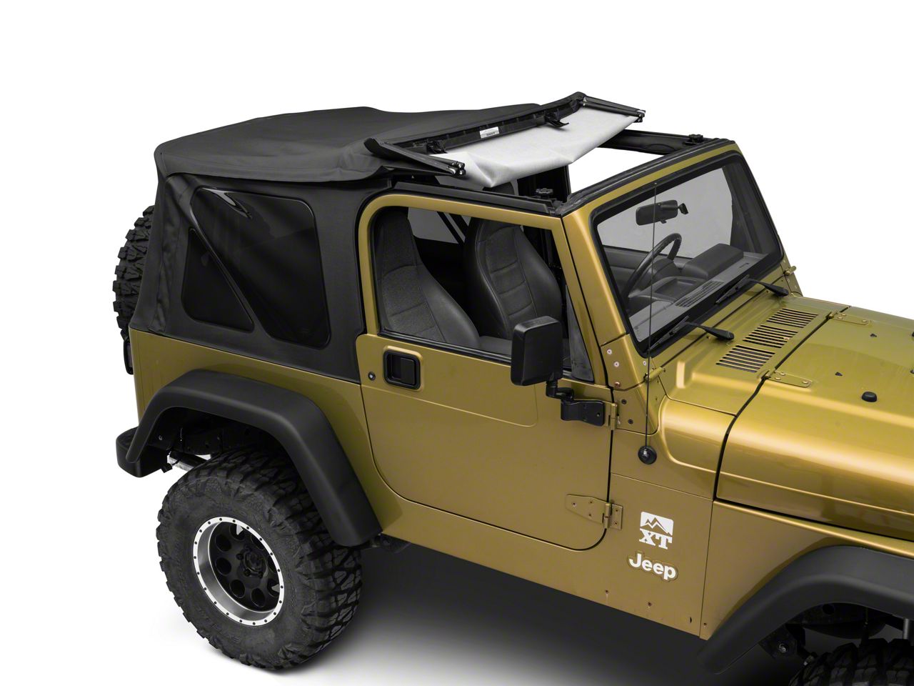 Factory Replacement Soft Top with Tinted Windows; Black Denim (97-06 Jeep  Wrangler TJ w/ Full Steel Doors