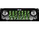 Grille Insert; Black Zebra Print on a Green (18-24 Jeep Wrangler JL)