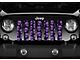 Grille Insert; Purple Alien Heads on Black (18-24 Jeep Wrangler JL)