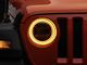 Raxiom 9-Inch LED Headlights with DRL and Turn Signals; Black Housing; Clear Lens (18-24 Jeep Wrangler JL)