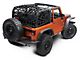 Dirty Dog 4x4 3-Piece Rear Spider Netting Kit; Black (07-18 Jeep Wrangler JK 2 Door)