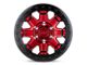 Black Rhino Rift Beadlock Candy Red with Black Ring Wheel; 17x8.5 (97-06 Jeep Wrangler TJ)