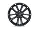 Black Rhino Highland Matte Black with Milled Spokes Wheel; 17x9.5 (18-24 Jeep Wrangler JL)