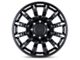 Black Rhino Mission Matte Black with Machined Tinted Spokes Wheel; 18x9 (07-18 Jeep Wrangler JK)