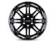 Black Rhino Rampage Gloss Black with Mirror Cut Face and Translucent Clear Wheel; 20x12; -44mm Offset (07-18 Jeep Wrangler JK)