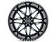 Black Rhino Twister Gloss Black with Milled Spokes Wheel; Left Directional; 22x14 (99-04 Jeep Grand Cherokee WJ)