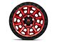 Fuel Wheels Covert Candy Red with Black Bead Ring Wheel; 18x9 (07-18 Jeep Wrangler JK)
