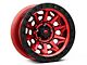 Fuel Wheels Covert Candy Red with Black Bead Ring Wheel; 20x9; 20mm Offset (07-18 Jeep Wrangler JK)