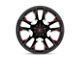 Fuel Wheels Flame Gloss Black Milled with Candy Red Wheel; 20x12 (18-24 Jeep Wrangler JL)