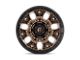 Fuel Wheels Traction Matte Bronze with Black Ring Wheel; 17x9; 1mm Offset (18-24 Jeep Wrangler JL)