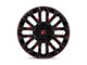 Fuel Wheels Quake Gloss Black Milled with Red Tint Wheel; 20x10 (07-18 Jeep Wrangler JK)