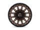 Fuel Wheels Piston Matte Bronze with Gloss Black Lip Wheel; 22x10 (07-18 Jeep Wrangler JK)