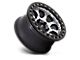 KMC Riot Beadlock Machined Face Satin Black Windows with Satin Black Ring Wheel; 17x9 (18-24 Jeep Wrangler JL)