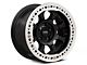 KMC Riot Beadlock Satin Black with Machined Ring Wheel; 17x8.5 (07-18 Jeep Wrangler JK)