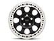 KMC Riot Beadlock Satin Black with Machined Ring Wheel; 17x8.5 (07-18 Jeep Wrangler JK)