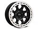 KMC Riot Beadlock Satin Black with Machined Ring Wheel; 17x8.5 (07-18 Jeep Wrangler JK)