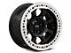 KMC Riot Beadlock Satin Black with Machined Ring Wheel; 17x8.5 (18-24 Jeep Wrangler JL)