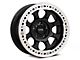 KMC Riot Beadlock Satin Black with Machined Ring Wheel; 17x9 (07-18 Jeep Wrangler JK)