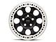 KMC Riot Beadlock Satin Black with Machined Ring Wheel; 17x9 (18-24 Jeep Wrangler JL)